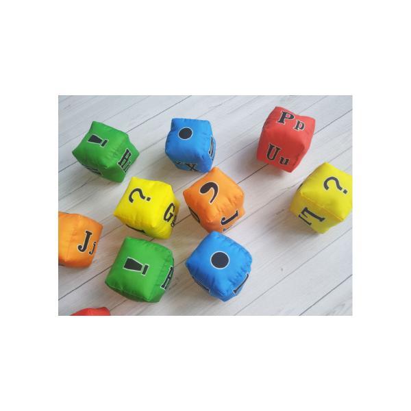 Z057 Polyester alphabet dice set of 5